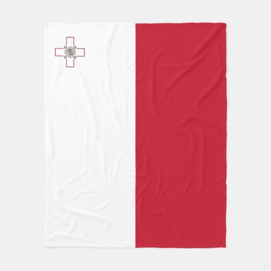 Malta-Flagge Fleecedecke (Vorderseite)