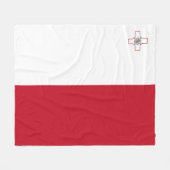 Malta-Flagge Fleecedecke (Vorderseite (Horizontal))
