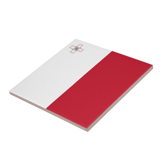 Malta-Flagge Fliese (Seite)