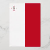 Malta-Flagge Folieneinladung (Rückseite)