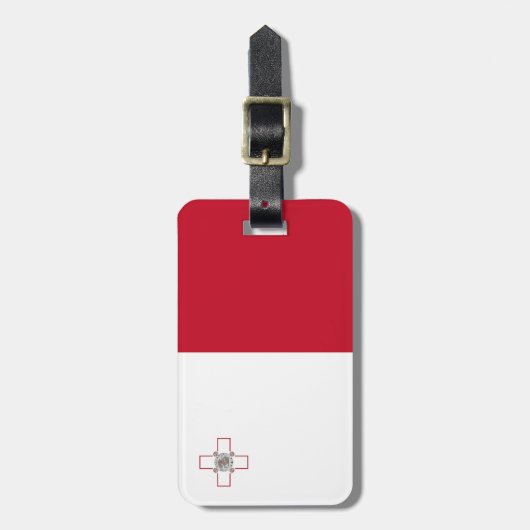 Malta-Flagge Gepäckanhänger (Vorderseite vertikal)