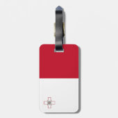 Malta-Flagge Gepäckanhänger (Rückseite vertikal)