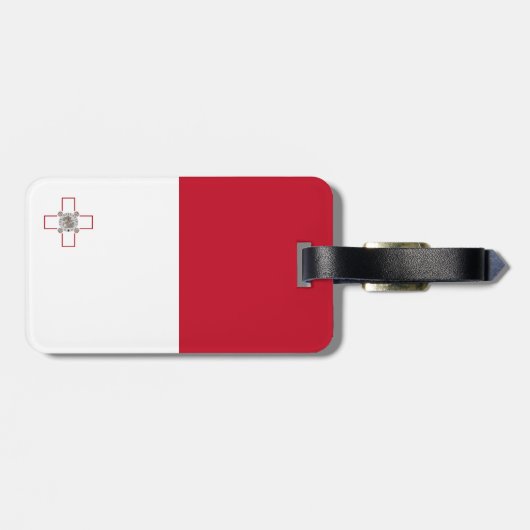 Malta-Flagge Gepäckanhänger (Rückseite horizontal)