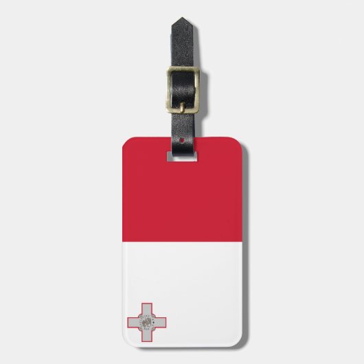 Malta-Flagge Gepäckanhänger (Vorderseite vertikal)