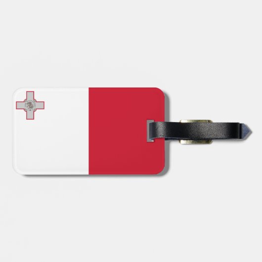 Malta-Flagge Gepäckanhänger (Rückseite horizontal)