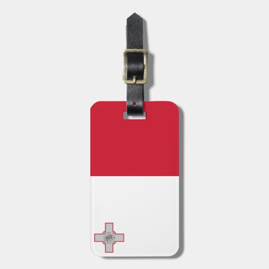 Malta-Flagge Gepäckanhänger (Vorderseite vertikal)