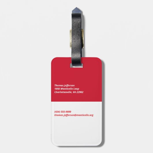 Malta-Flagge Gepäckanhänger (Rückseite vertikal)