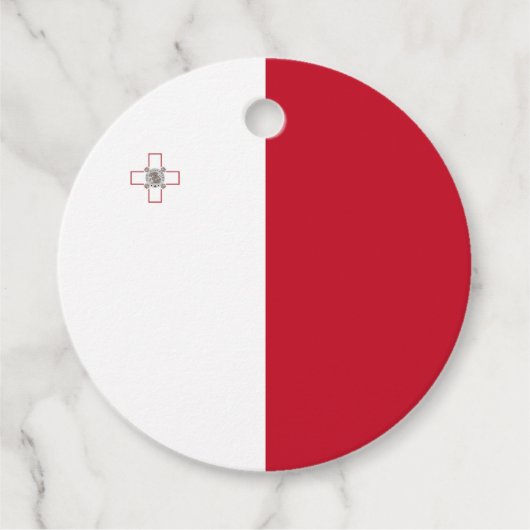 Malta-Flagge Geschenkanhänger (Vorderseite)