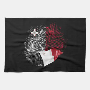 Malta-Flagge Geschirrtuch