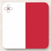 Malta-Flagge Getränkeuntersetzer (Vorderseite)