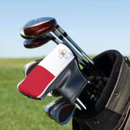 Malta-Flagge Golf Headcover (In Situ)
