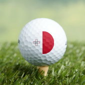 Malta-Flagge Golfball (Insitu T-Shirt)