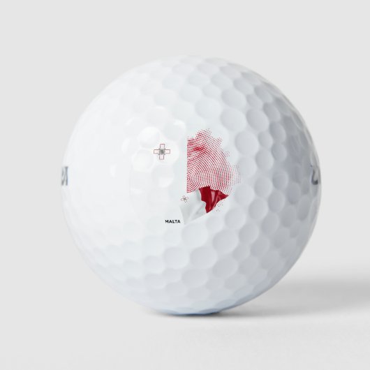 Malta-Flagge Golfball (Vorderseite)