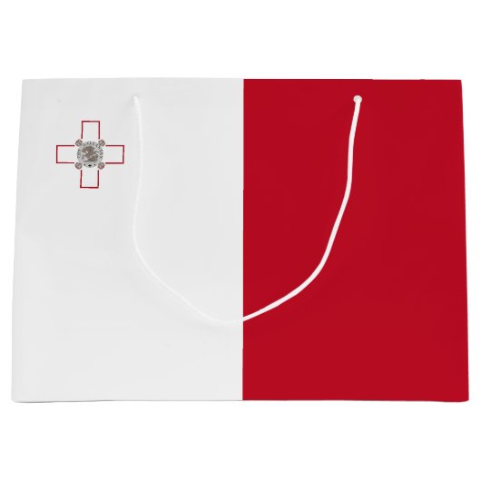 Malta-Flagge Große Geschenktüte (Vorderseite)