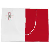 Malta-Flagge Große Geschenktüte (Rückseite)