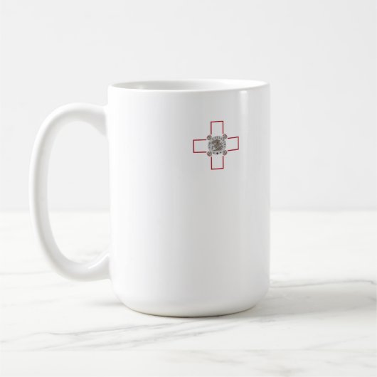 Malta-Flagge Kaffeetasse (Links)