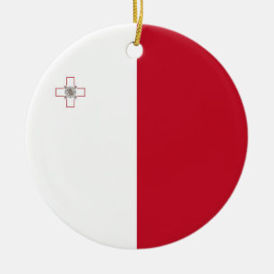Malta-Flagge Keramik Ornament