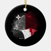 Malta-Flagge Keramik Ornament (Vorne)