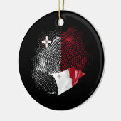 Malta-Flagge Keramik Ornament (Links)