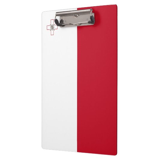 Malta-Flagge Klemmbrett (Links)