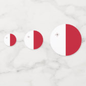 Malta-Flagge Konfetti (Rückseiten)