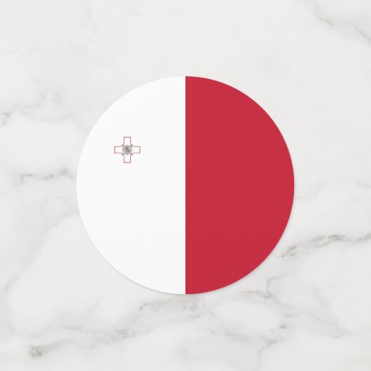 Malta-Flagge Konfetti (Klein Vorderseite)