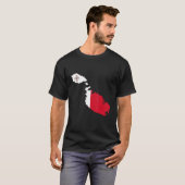 Malta Flagge Kontur Malta T-Shirt (Vorne ganz)