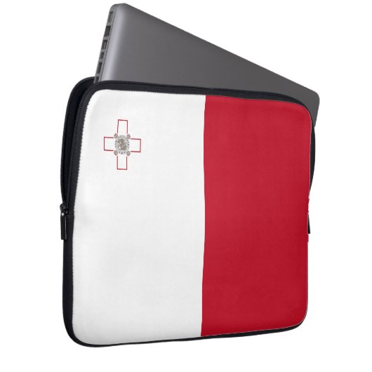 Malta-Flagge Laptopschutzhülle (Vorne Rechts)