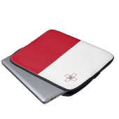 Malta-Flagge Laptopschutzhülle (Vorne Knopf)