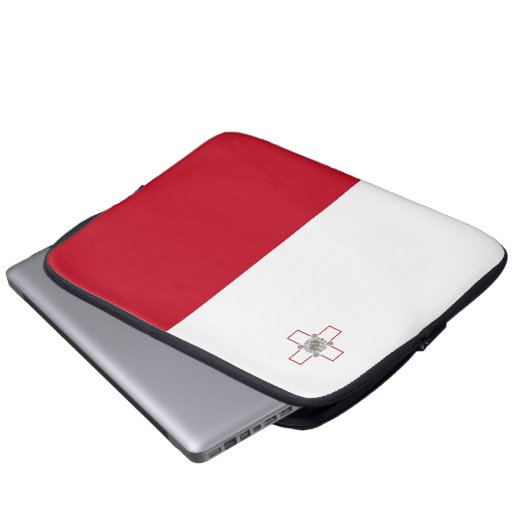 Malta-Flagge Laptopschutzhülle (Vorne Knopf)