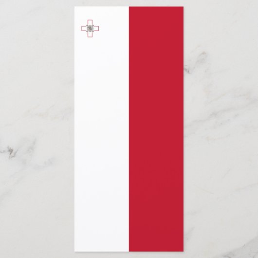 Malta-Flagge Menükarte (Rückseite)