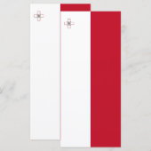 Malta-Flagge Menükarte (Vorne/Hinten)
