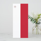Malta-Flagge Menükarte (Stehend Vorderseite)