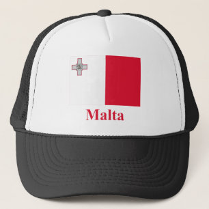 Malta-Flagge mit Namen Truckerkappe