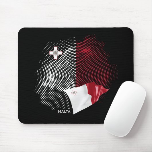 Malta-Flagge Mousepad (Mit Mouse)