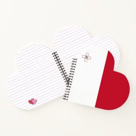 Malta-Flagge Notizblock