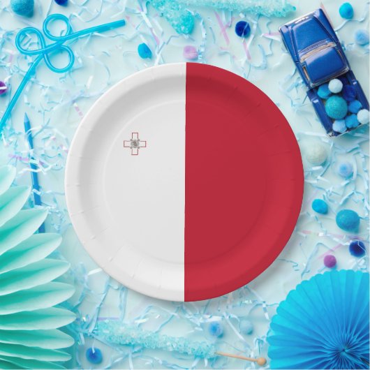 Malta-Flagge Pappteller (Party)