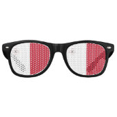 Malta-Flagge Partybrille (Vorderseite)