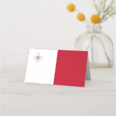 Malta-Flagge Platzkarte (Vorderseite)