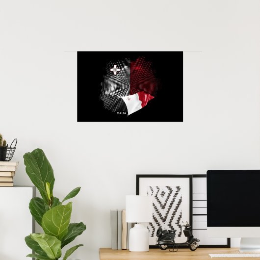 Malta-Flagge Poster (Heimbüro)