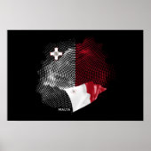 Malta-Flagge Poster (Vorne)