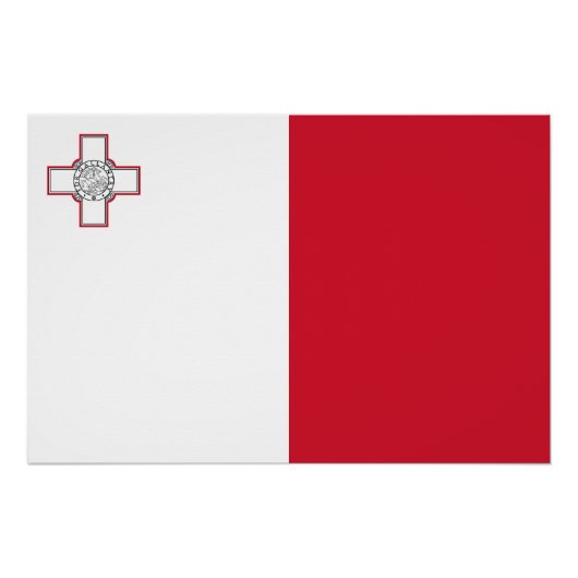 Malta-Flagge Poster (Vorderseite)