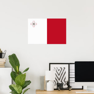 Malta-Flagge Poster