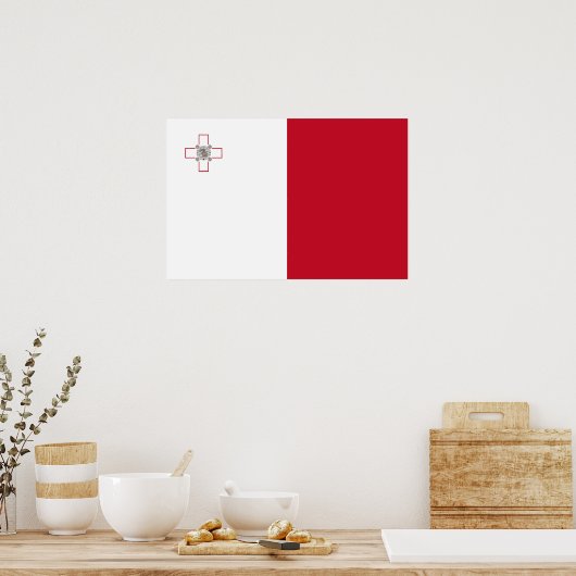 Malta-Flagge Poster (Küche)