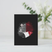 Malta-Flagge Postkarte (Stehend Vorderseite)
