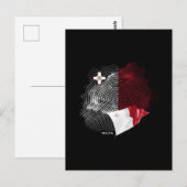 Malta-Flagge Postkarte (Vorne/Hinten)