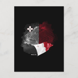 Malta-Flagge Postkarte