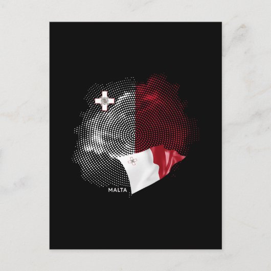 Malta-Flagge Postkarte (Vorderseite)