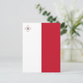 Malta-Flagge Postkarte (Stehend Vorderseite)