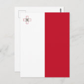 Malta-Flagge Postkarte (Vorne/Hinten)